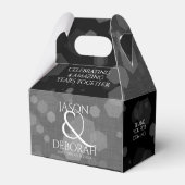 第エレガント4回リネン結婚ズ記念お祝い フェイバーボックス (裏面サイド)