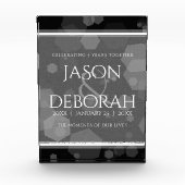 第エレガント4回リネン結婚ズ記念お祝い フォトブロック (正面)