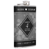 第エレガント4回リネン結婚ズ記念お祝い フラスク (右)