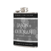 第エレガント4回リネン結婚ズ記念お祝い フラスク (左)