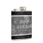 第エレガント4回リネン結婚ズ記念お祝い フラスク (右)