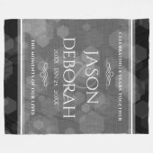 第エレガント4回リネン結婚ズ記念お祝い フリースブランケット (正面(横))