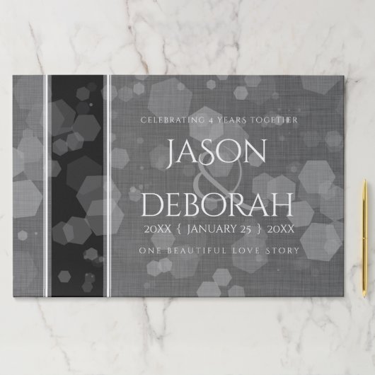 第エレガント4回リネン結婚ズ記念お祝い ペーパーパッド (インサイチュ)