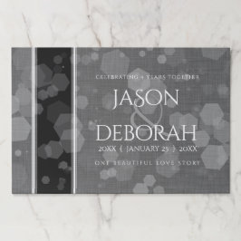 第エレガント4回リネン結婚ズ記念お祝い ペーパーパッド