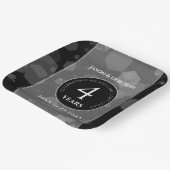 第エレガント4回リネン結婚ズ記念お祝い ペーパープレート (傾斜あり)