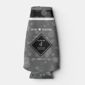 第エレガント4回リネン結婚ズ記念お祝い ボトルクーラー (正面)