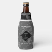 第エレガント4回リネン結婚ズ記念お祝い ボトルクーラー (ボトル正面)