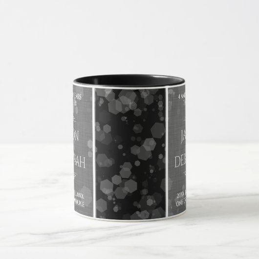 第エレガント4回リネン結婚ズ記念お祝い マグカップ (中央)