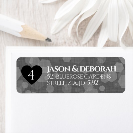 第エレガント4回リネン結婚ズ記念お祝い ラベル (インサイチュ)