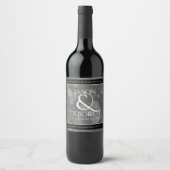 第エレガント4回リネン結婚ズ記念お祝い ワインラベル (正面)