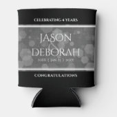 第エレガント4回リネン結婚ズ記念お祝い 缶クーラー (正面)