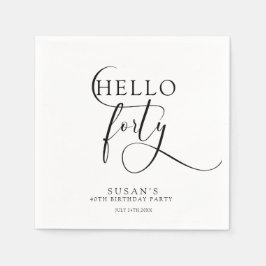 第エレガント40回誕生日 スタンダードカクテルナプキン