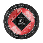 第エレガント40回Rubyの結婚記念日お祝い カッティングボード (正面)