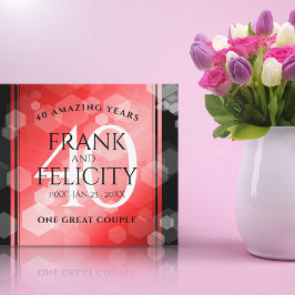 第エレガント40回Rubyの結婚記念日お祝い キャンバスプリント