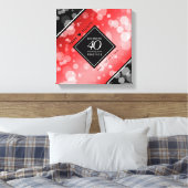 第エレガント40回Rubyの結婚記念日お祝い キャンバスプリント (インサイチュ (寝室))