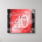 第エレガント40回Rubyの結婚記念日お祝い キャンバスプリント (正面)