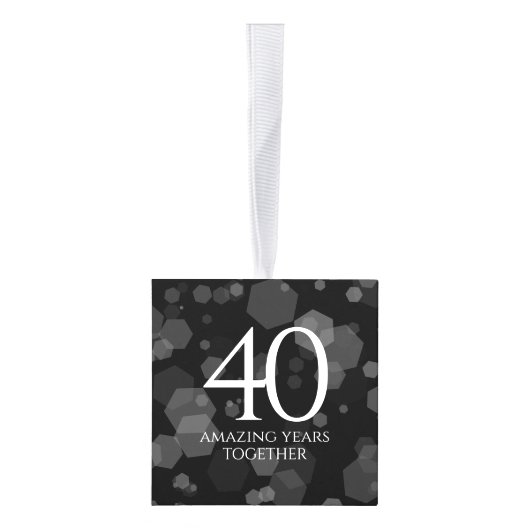 第エレガント40回Rubyの結婚記念日お祝い キューブオーナメント (右)