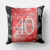 第エレガント40回Rubyの結婚記念日お祝い クッション (裏面)