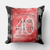 第エレガント40回Rubyの結婚記念日お祝い クッション (正面)