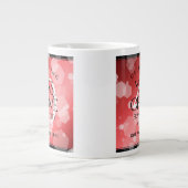 第エレガント40回Rubyの結婚記念日お祝い ジャンボコーヒーマグカップ (正面)