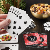 第エレガント40回Rubyの結婚記念日お祝い トランプ (インサイチュ)