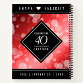 第エレガント40回Rubyの結婚記念日お祝い ノートブック (裏面)