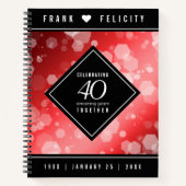 第エレガント40回Rubyの結婚記念日お祝い ノートブック (正面)