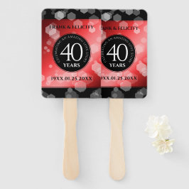 第エレガント40回Rubyの結婚記念日お祝い ハンドファン