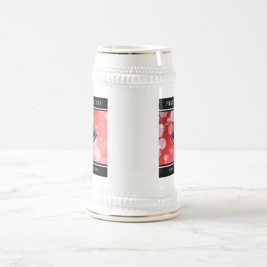 第エレガント40回Rubyの結婚記念日お祝い ビールジョッキ (中央)