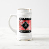 第エレガント40回Rubyの結婚記念日お祝い ビールジョッキ (左)