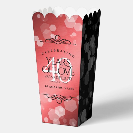 第エレガント40回Rubyの結婚記念日お祝い フェイバーボックス (裏面)