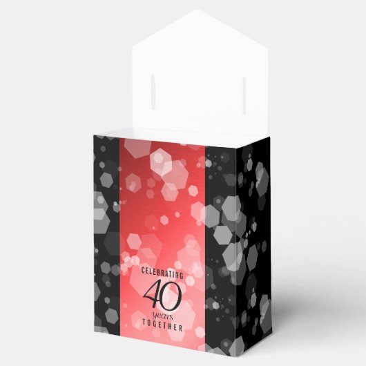 第エレガント40回Rubyの結婚記念日お祝い フェイバーボックス (オープン)