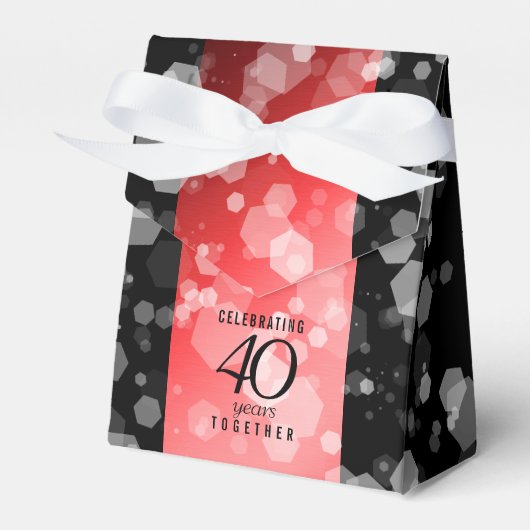 第エレガント40回Rubyの結婚記念日お祝い フェイバーボックス (正面サイド)