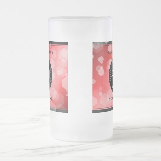 第エレガント40回Rubyの結婚記念日お祝い フロストグラスビールジョッキ (中央)