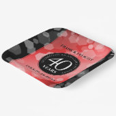 第エレガント40回Rubyの結婚記念日お祝い ペーパープレート (傾斜あり)