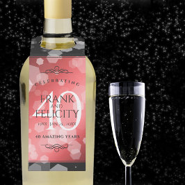 第エレガント40回Rubyの結婚記念日お祝い ボトルネックタグ