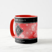 第エレガント40回Rubyの結婚記念日お祝い マグカップ (正面左)