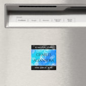 第エレガント41回ブルー・トパ結婚ズ記念日 マグネット (インサイチュ (食洗機))