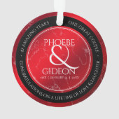 第エレガント42回ジャスパー結婚の記念日 オーナメント (裏面)