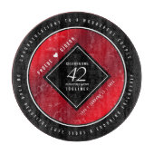 第エレガント42回ジャスパー結婚の記念日 カッティングボード (正面)