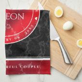 第エレガント42回ジャスパー結婚の記念日 キッチンタオル (四つ折り)