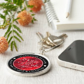 第エレガント42回ジャスパー結婚の記念日 キーホルダー (側面)