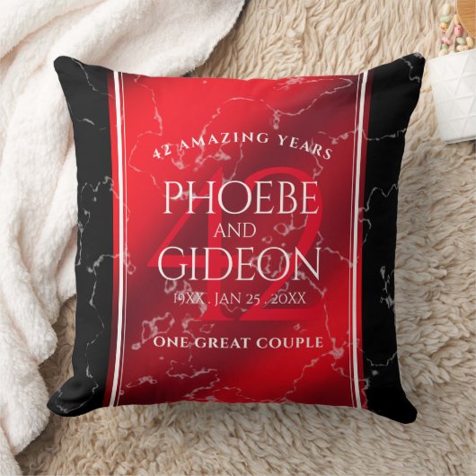 第エレガント42回ジャスパー結婚の記念日 クッション (ブランケット)