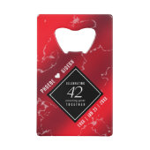 第エレガント42回ジャスパー結婚の記念日 クレジットカード栓抜き (正面)