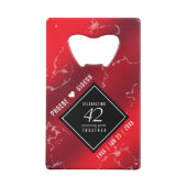 第エレガント42回ジャスパー結婚の記念日 クレジットカード栓抜き (裏面)