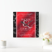 第エレガント42回ジャスパー結婚の記念日 スクエア壁時計 (ホーム)