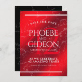 第エレガント42回ジャスパー結婚の記念日 セーブザデート (正面/裏面)