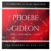 第エレガント42回ジャスパー結婚の記念日 タイル (正面)