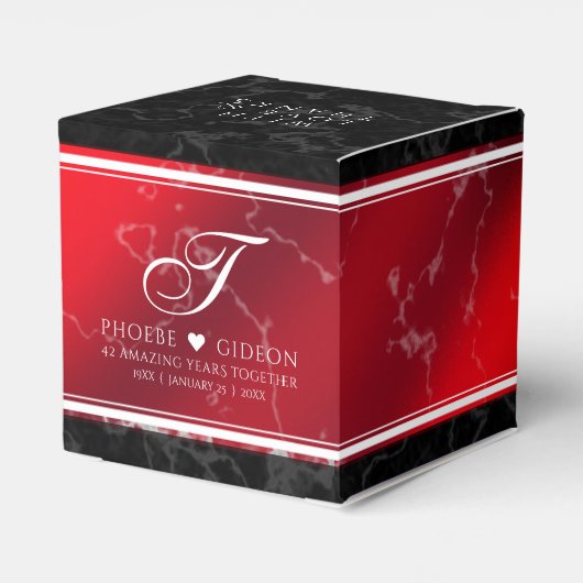 第エレガント42回ジャスパー結婚の記念日 フェイバーボックス (裏面サイド)