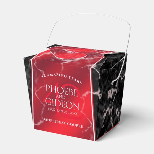 第エレガント42回ジャスパー結婚の記念日 フェイバーボックス (正面サイド)